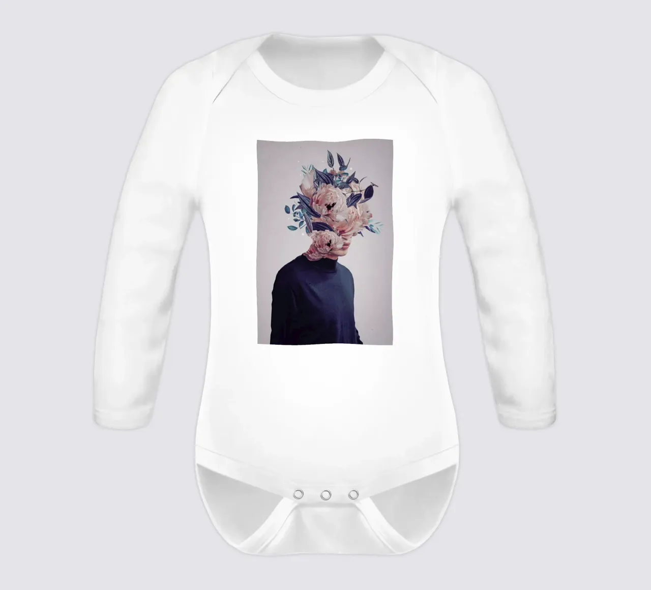 Waited for a Hundred Winters to Meet You long-sleeve baby romper by Frank Moth
