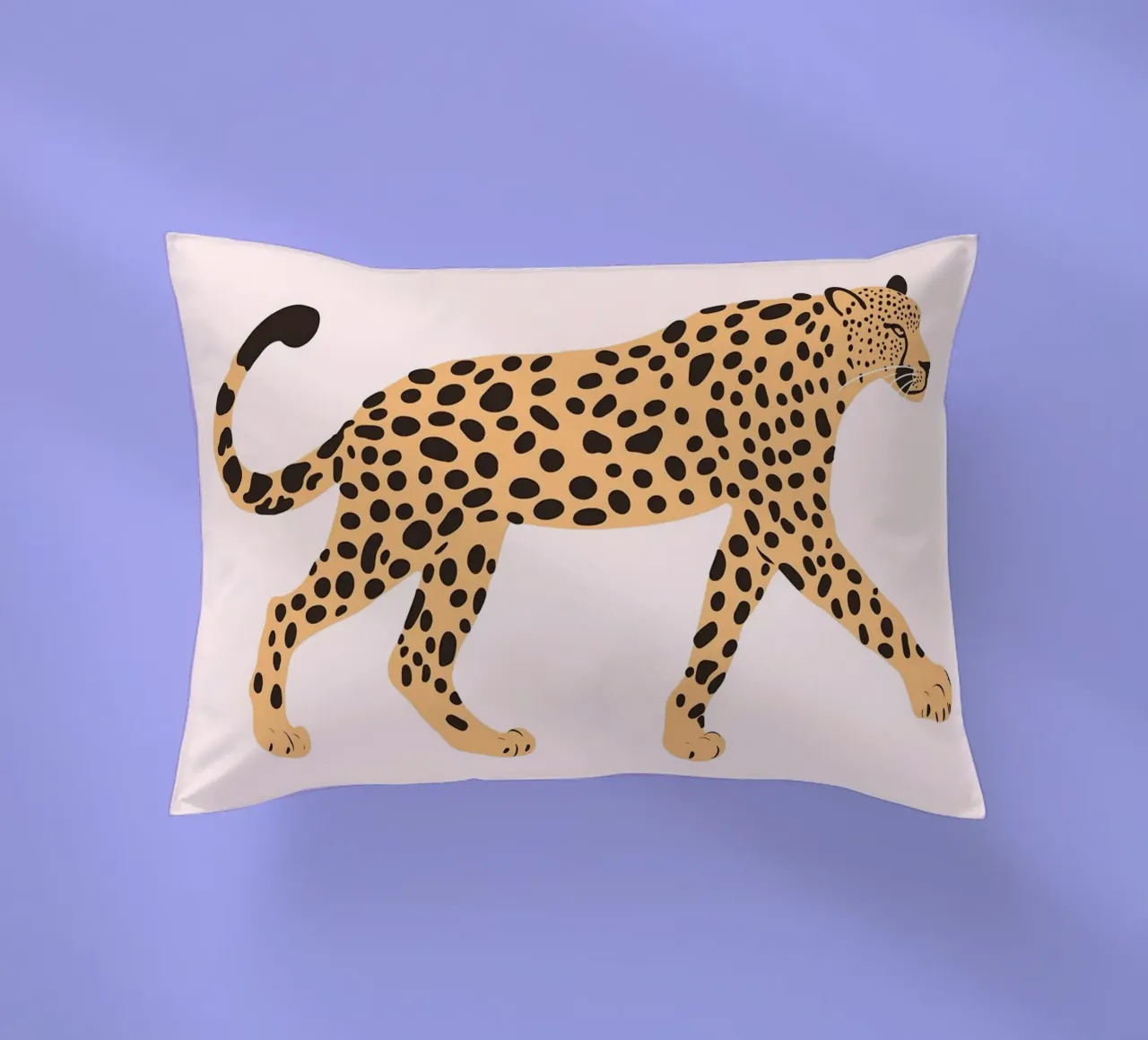 Leopard Wildlife Animal Print, Nursery Wall Art, Kids Poster decorative cushion by Little Lola