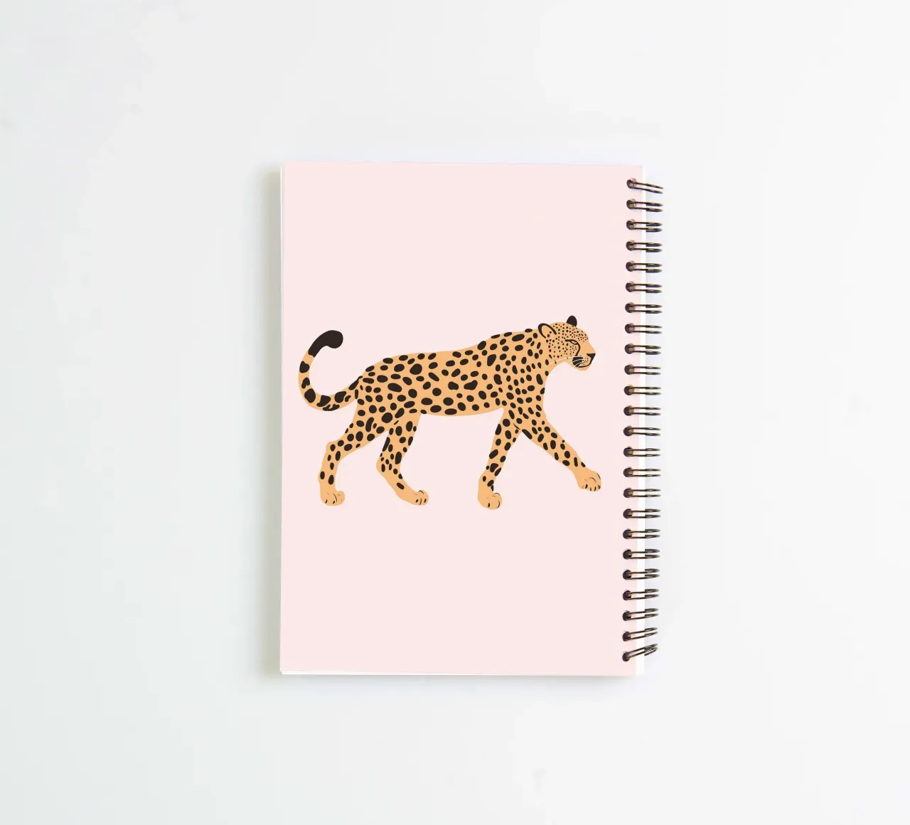 Leopard Wildlife Animal Print, Nursery Wall Art, Póster Infantil cuaderno de espiral de Little Lola