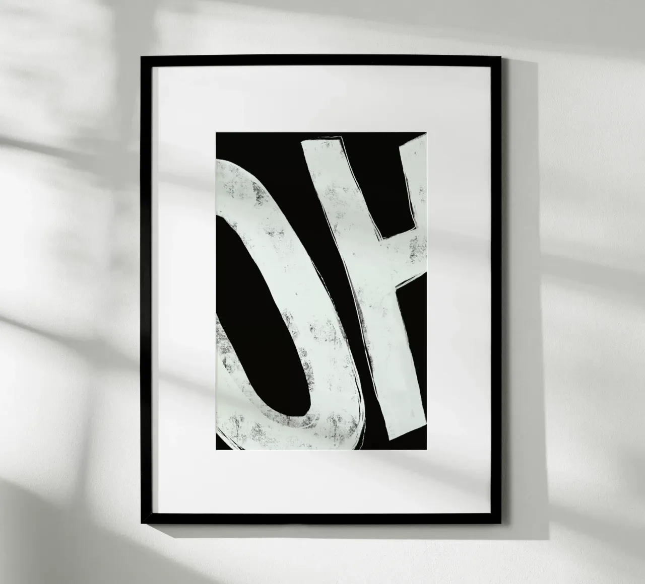 Oh poster con telaio in alluminio da Sarah Bühler