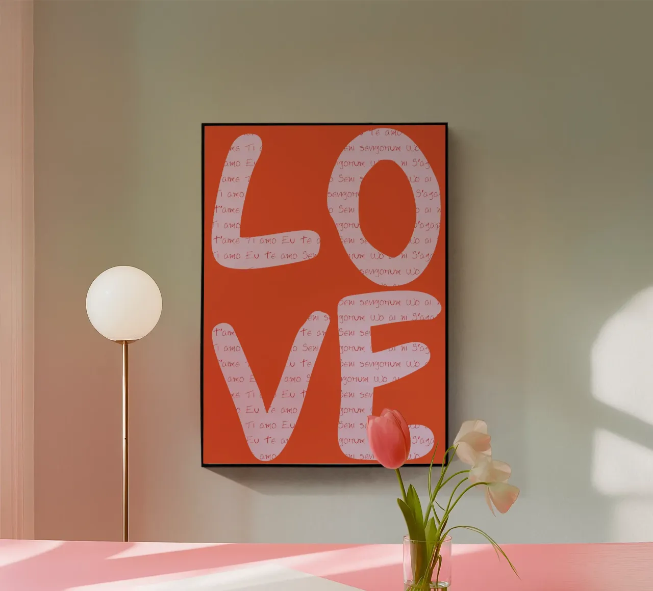 LOVE acrylic glass by Retro Love