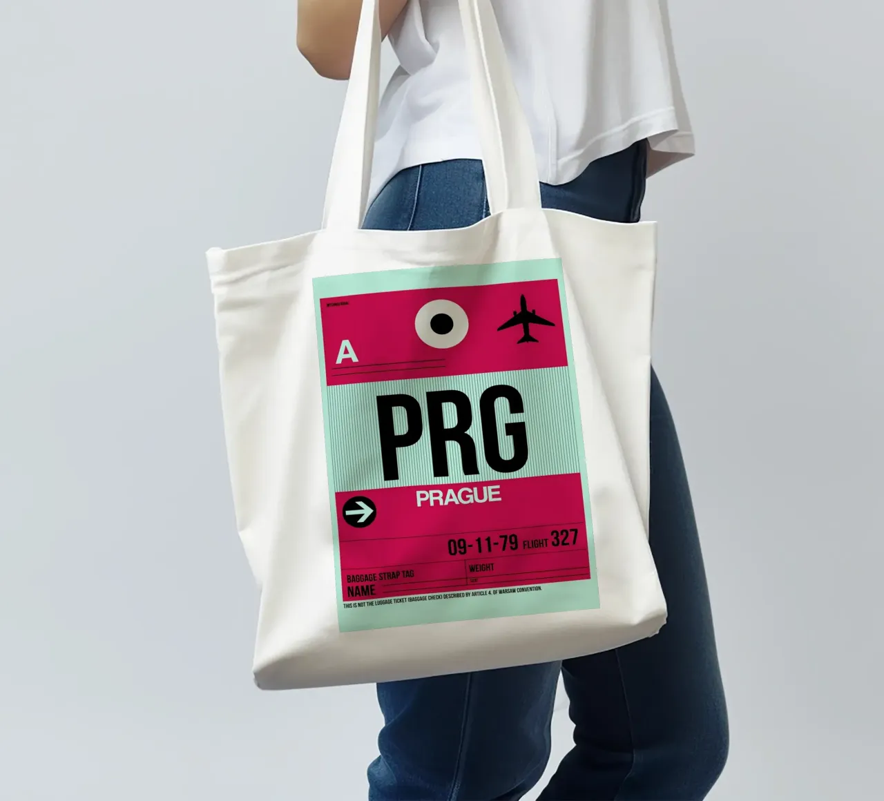 PRG-Prag borsa in juta da Naxart