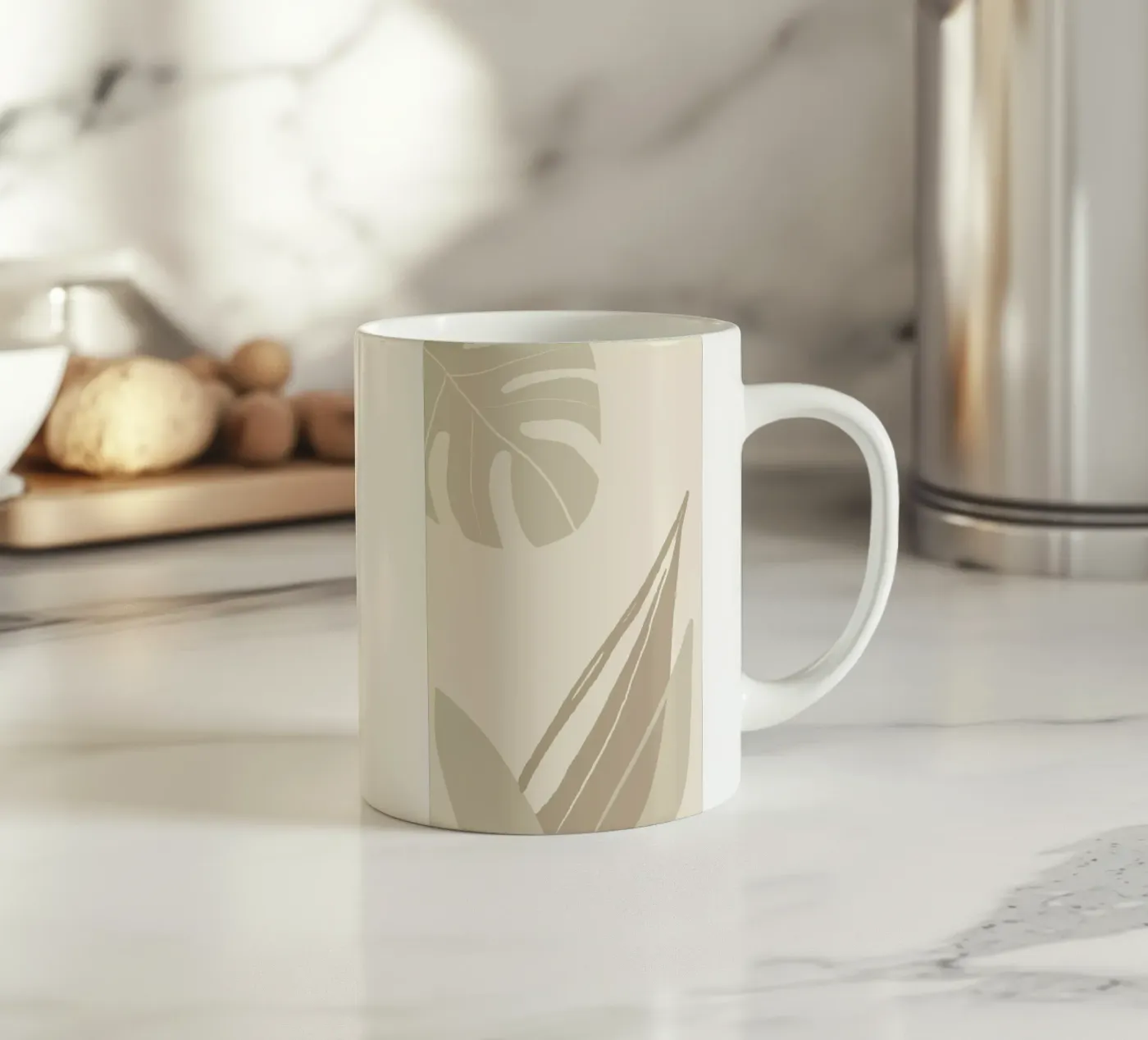 Leaves ceramic mug by Pure