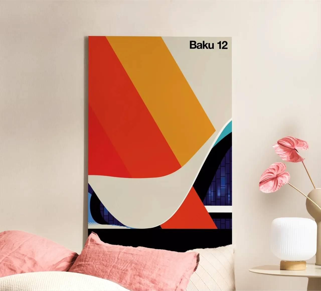Baku 12 tela con Cornice a cassetta da Bo Lundberg