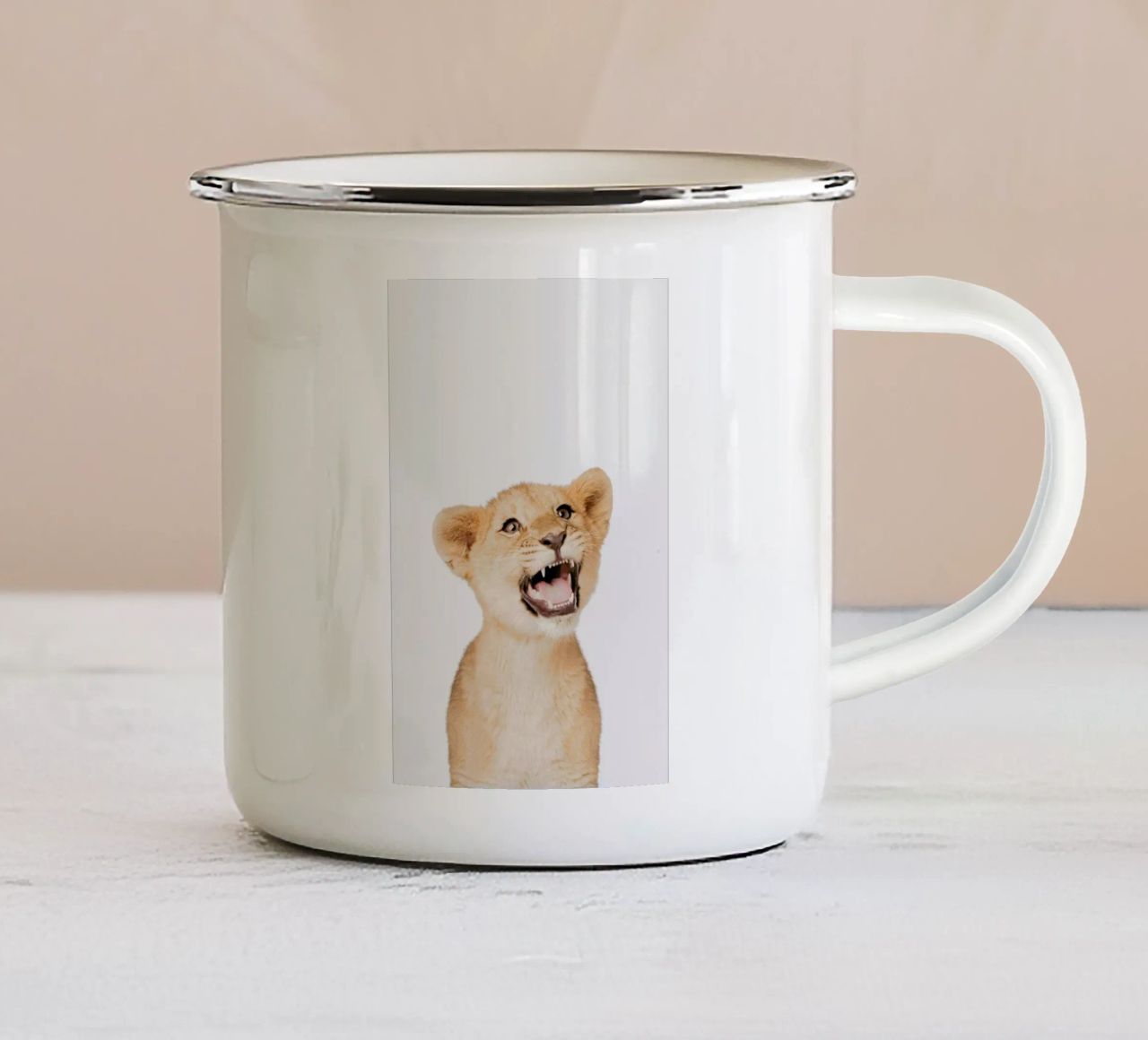 Lion Cub tazza in smalto da Paws & Claws