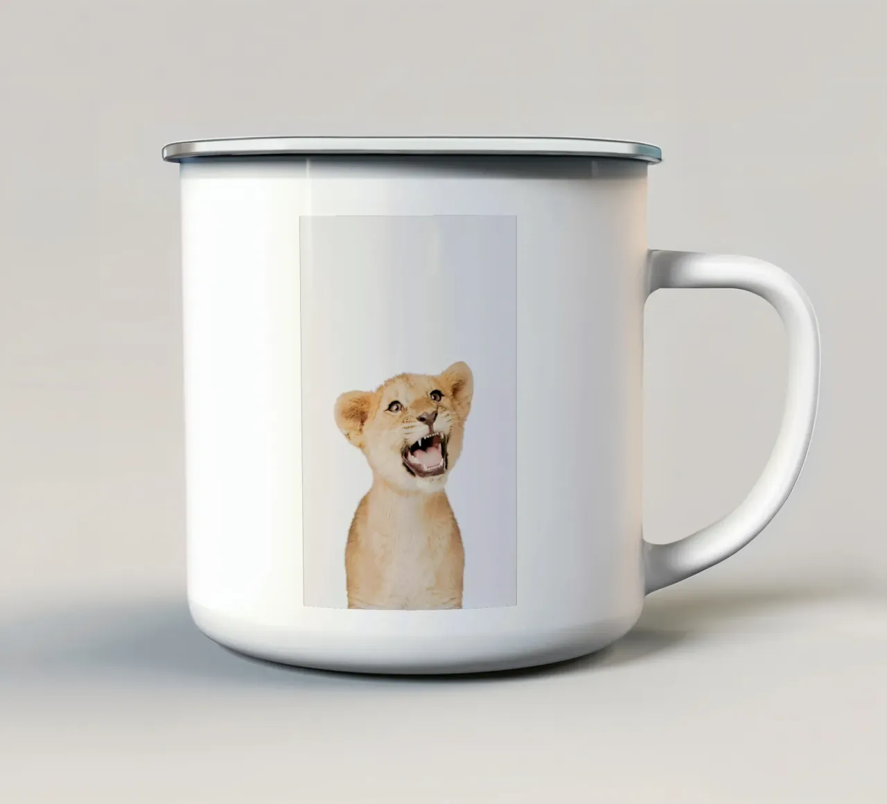 Lion Cub enamel mug by Paws & Claws