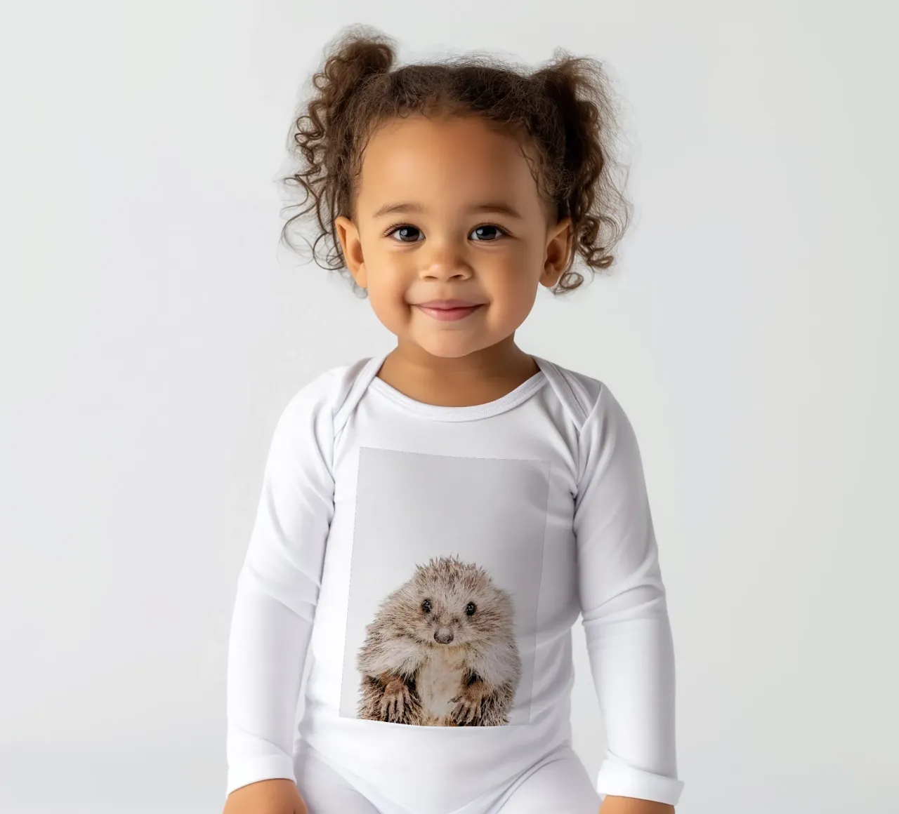 Hedgehog long-sleeve baby romper by Paws & Claws