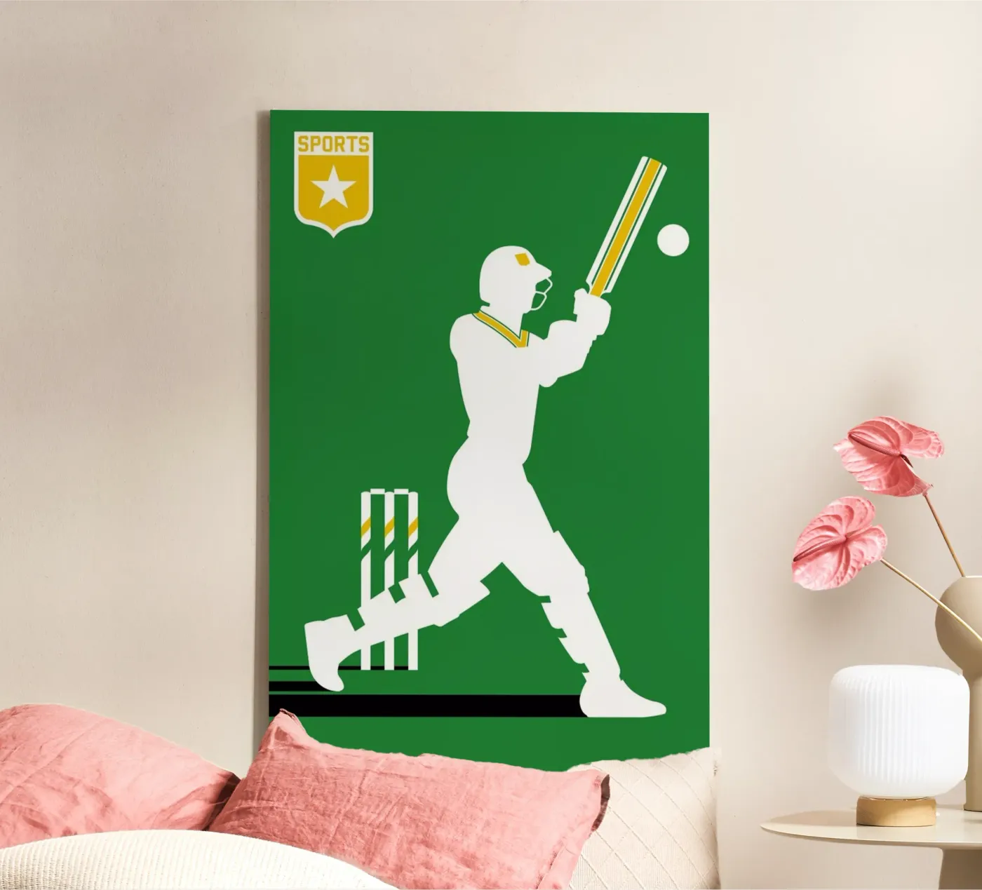 Cricket canvas by Bo Lundberg