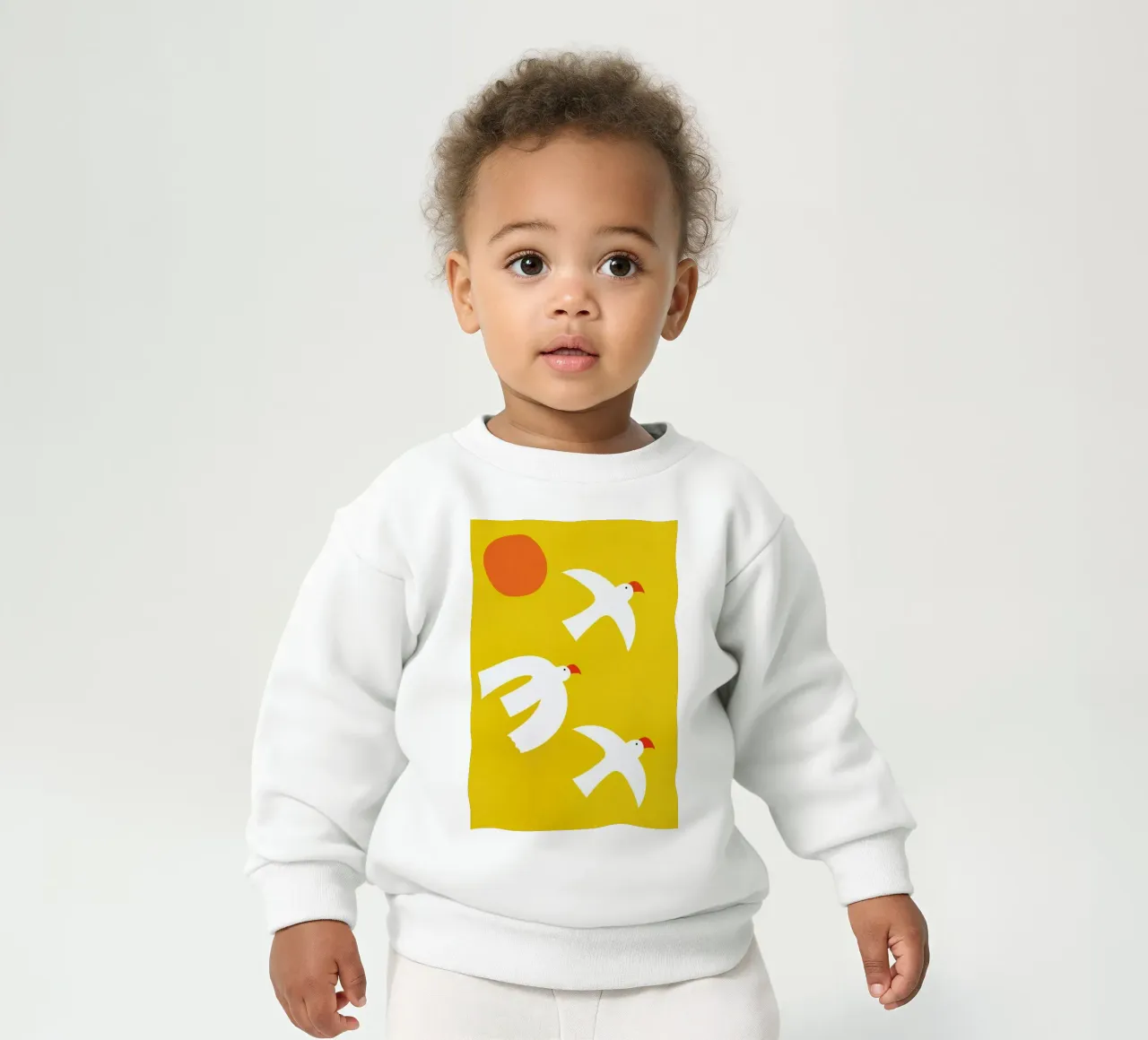 Flying Doves baby sweatshirt by Little Flourishes