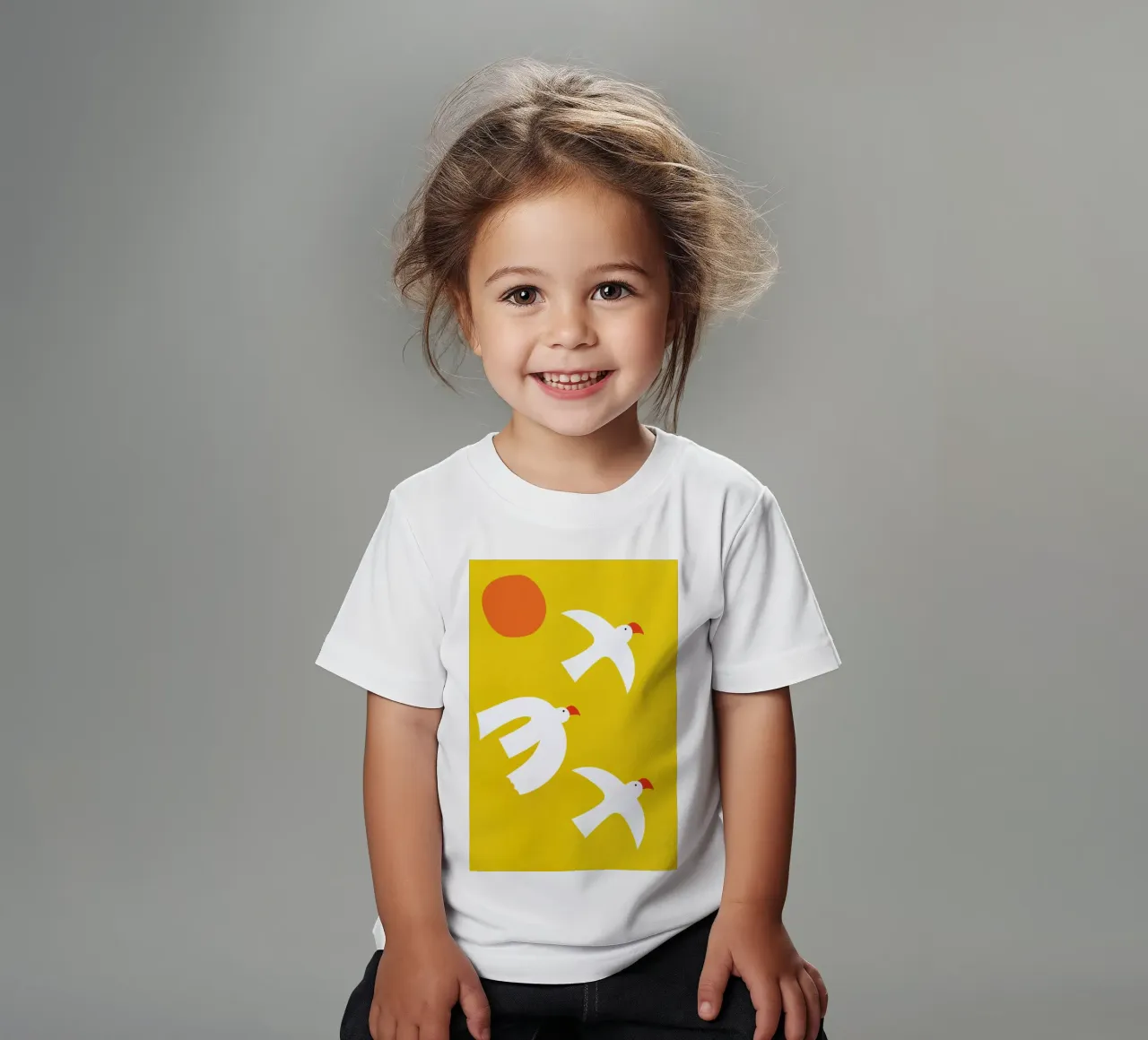 Flying Doves t-shirt bambini da Little Flourishes