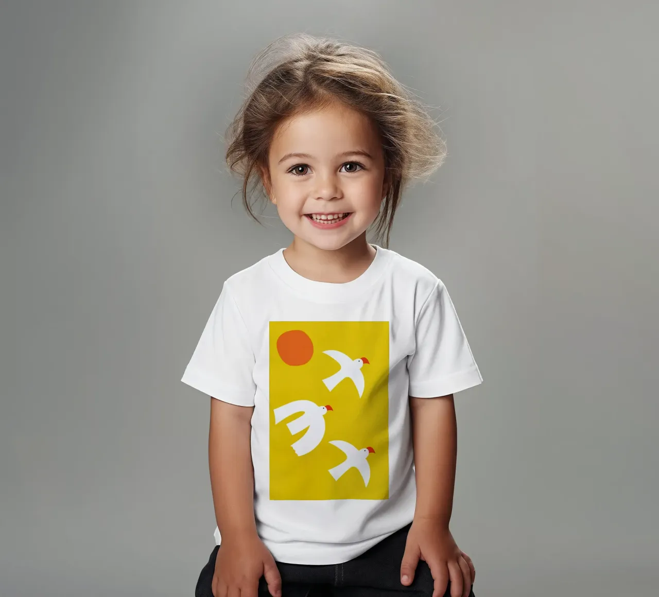 Flying Doves t-shirt bambini da Little Flourishes