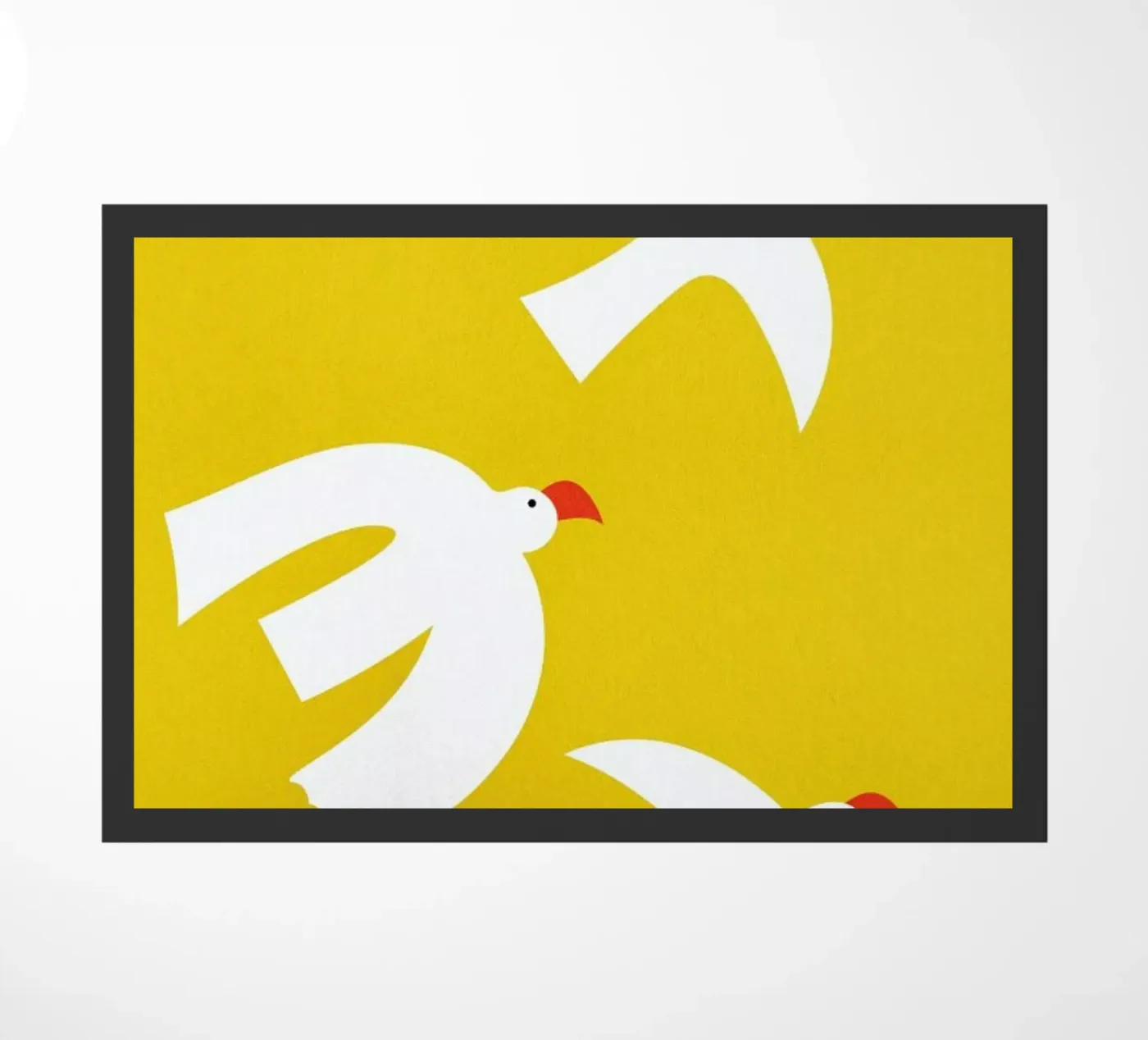 Flying Doves doormat by Little Flourishes