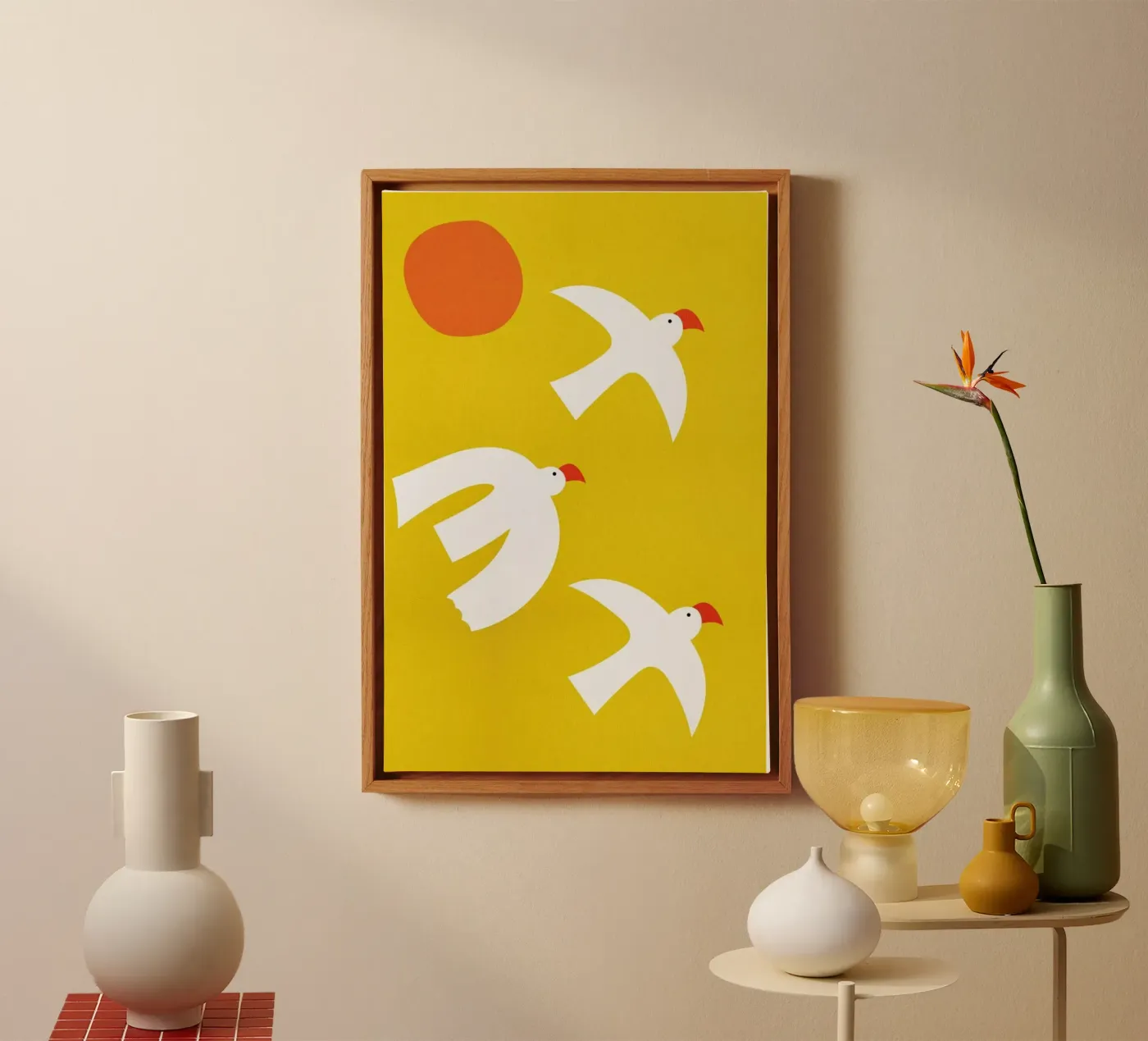 Flying Doves canvas by Little Flourishes