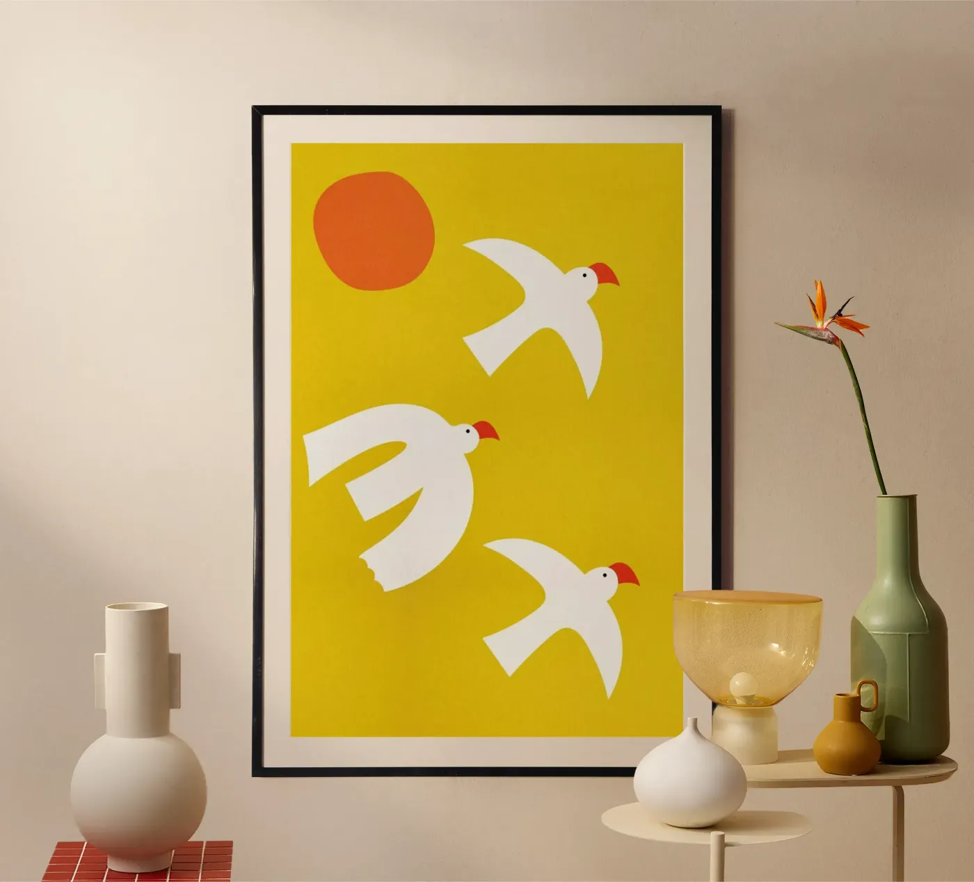 Flying Doves poster by Little Flourishes