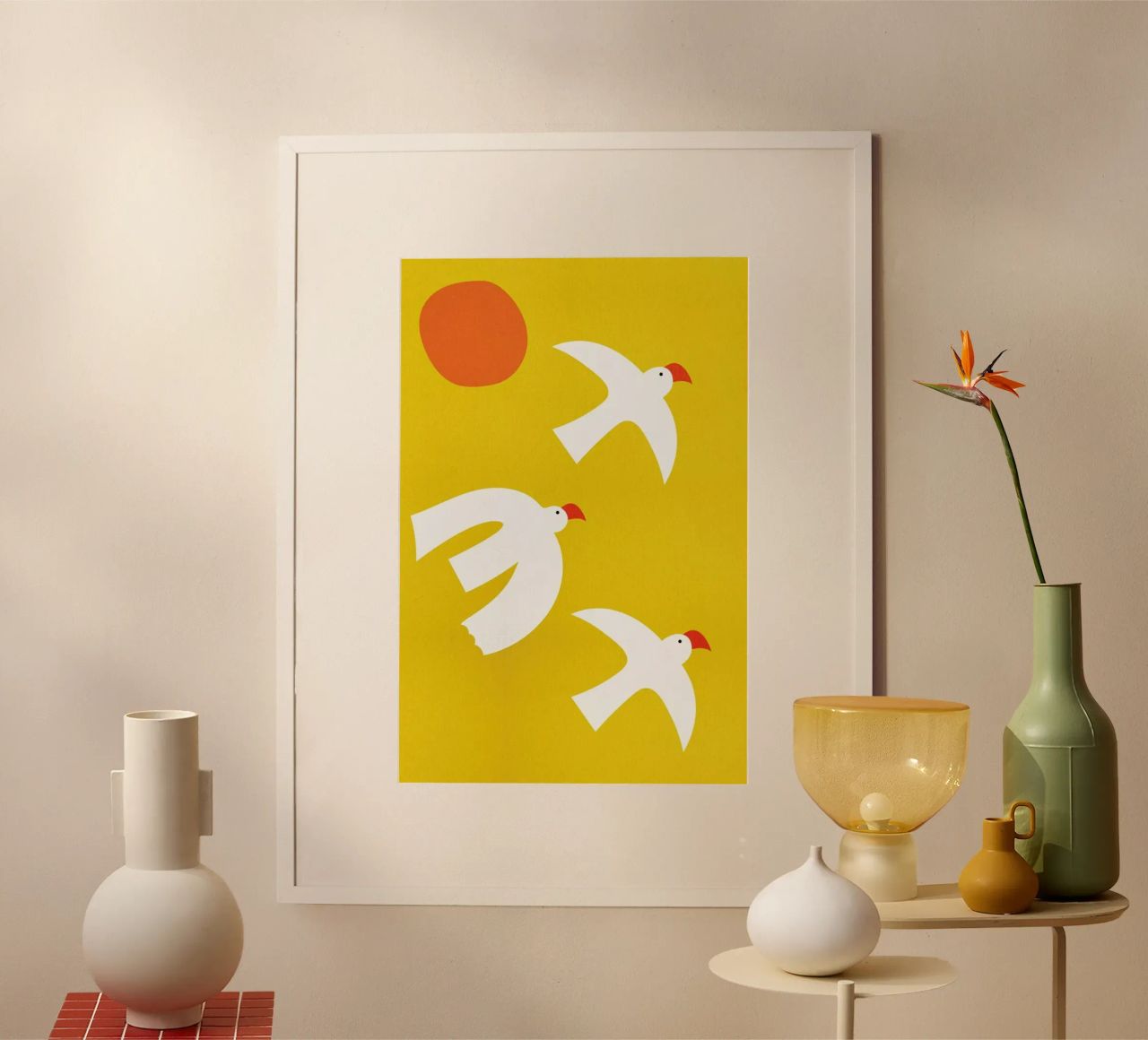 Flying Doves Poster von Little Flourishes