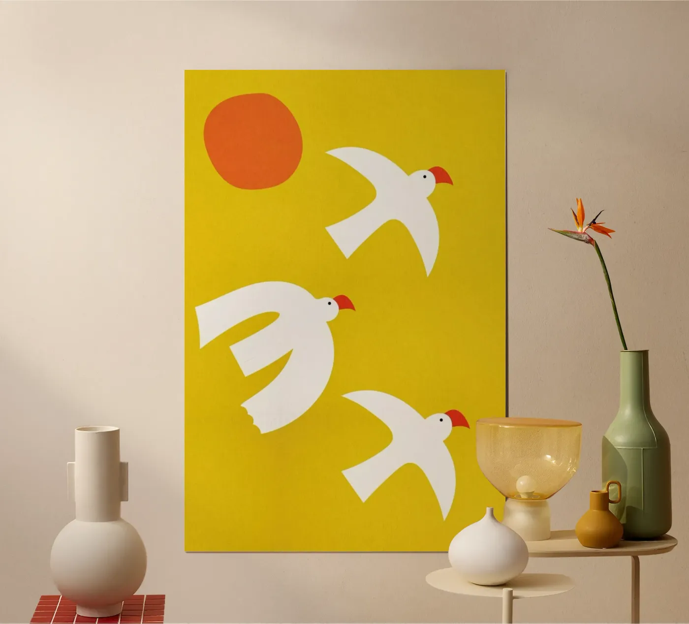 Flying Doves poster by Little Flourishes
