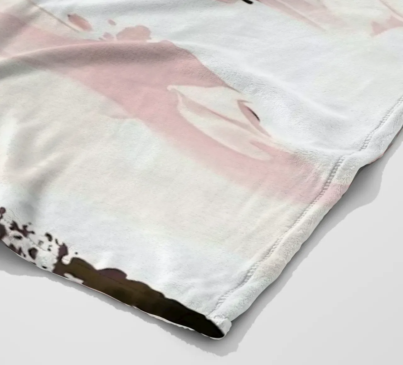 Abstract Pink fleece blanket by Babett Schultze