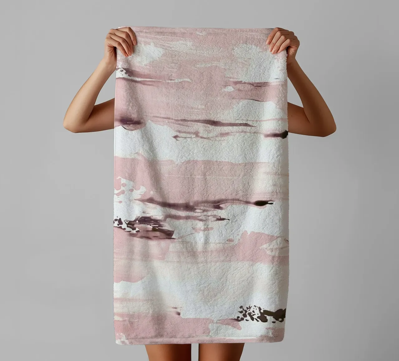 Abstract Pink asciugamano da bagno da Babett Schultze