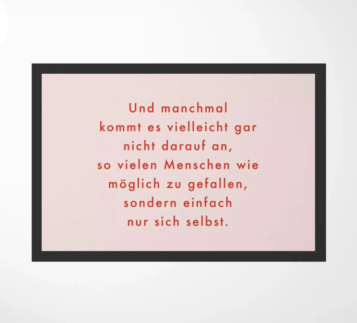 Selbstliebe Fußmatte von vonkopfbisfuss x JUNIQE