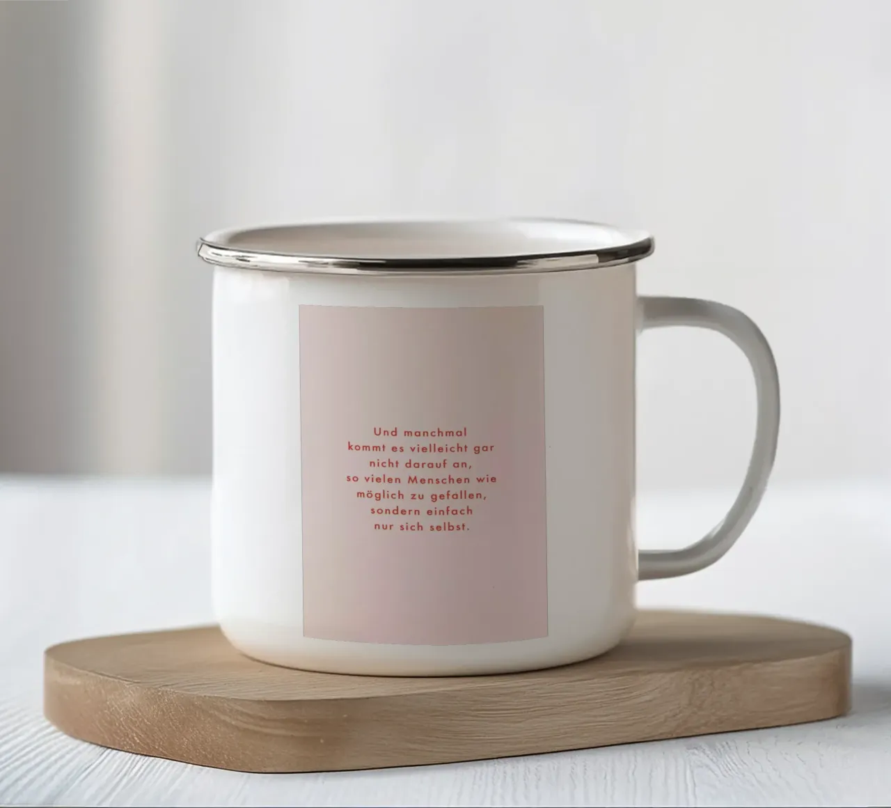 Selbstliebe taza de esmalte de vonkopfbisfuss x JUNIQE