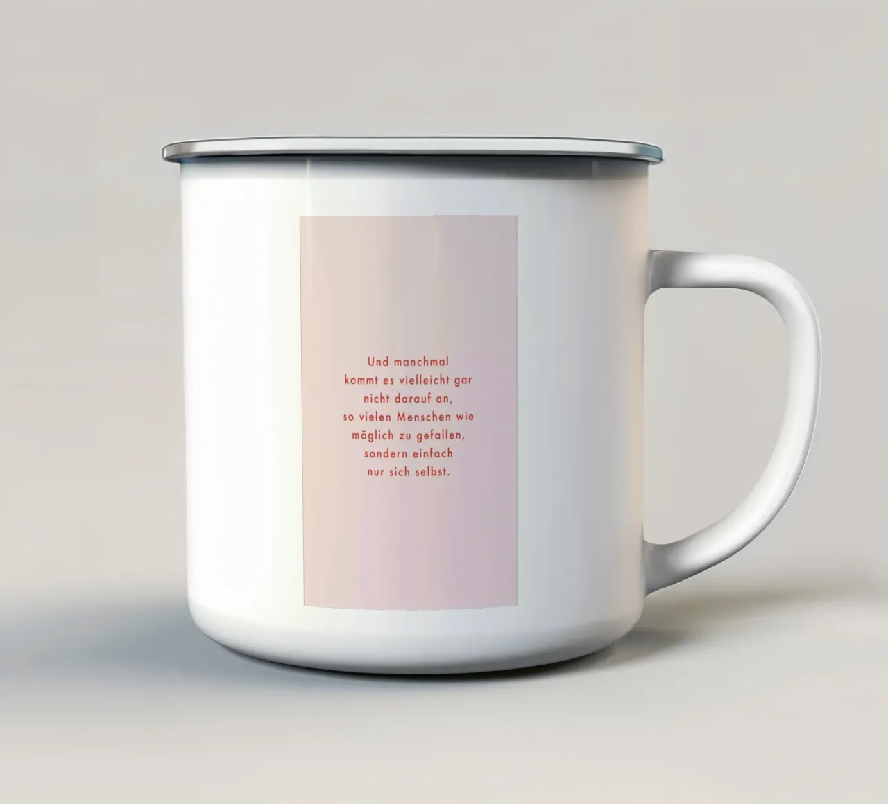 Selbstliebe taza de esmalte de vonkopfbisfuss x JUNIQE