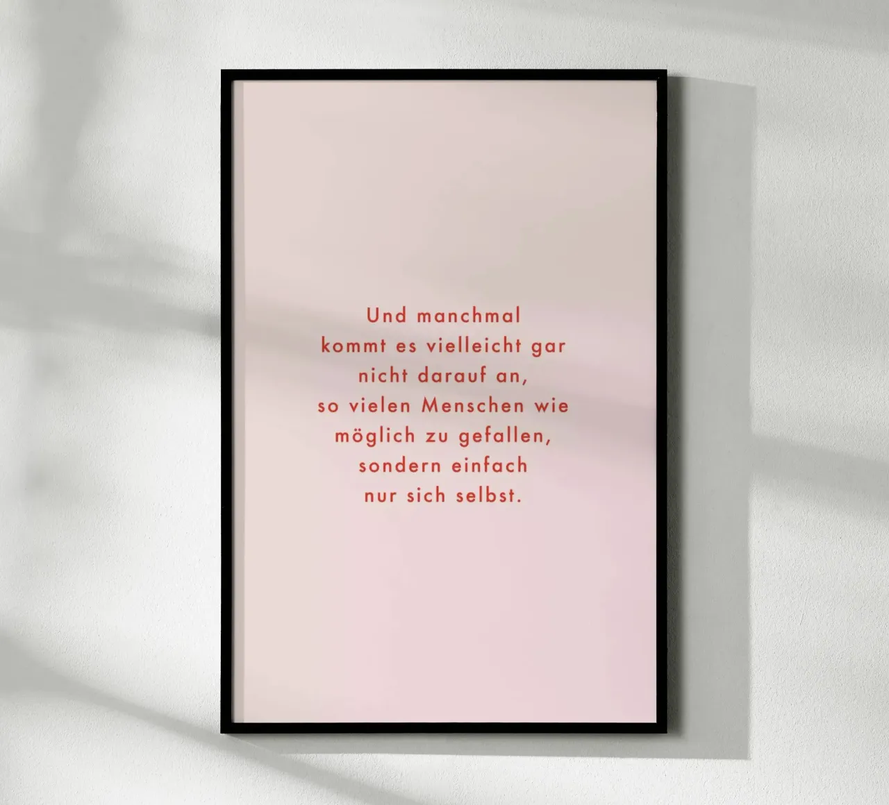 Selbstliebe poster con telaio in plastica da vonkopfbisfuss x JUNIQE