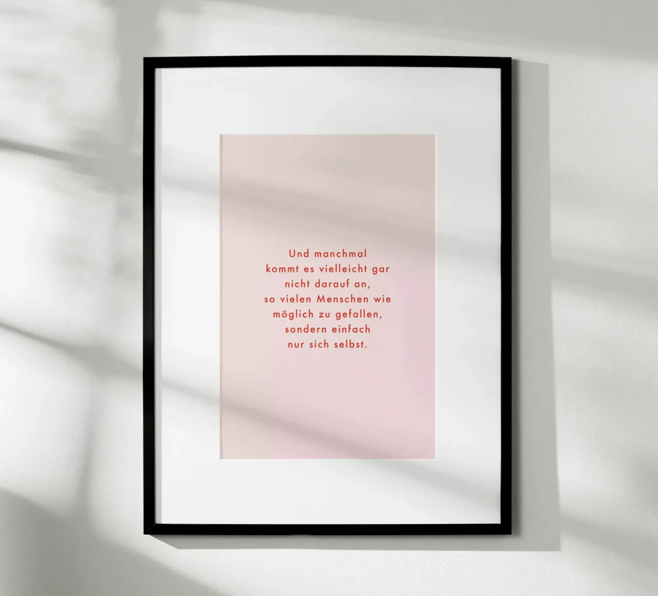 Selbstliebe poster con telaio in plastica da vonkopfbisfuss x JUNIQE