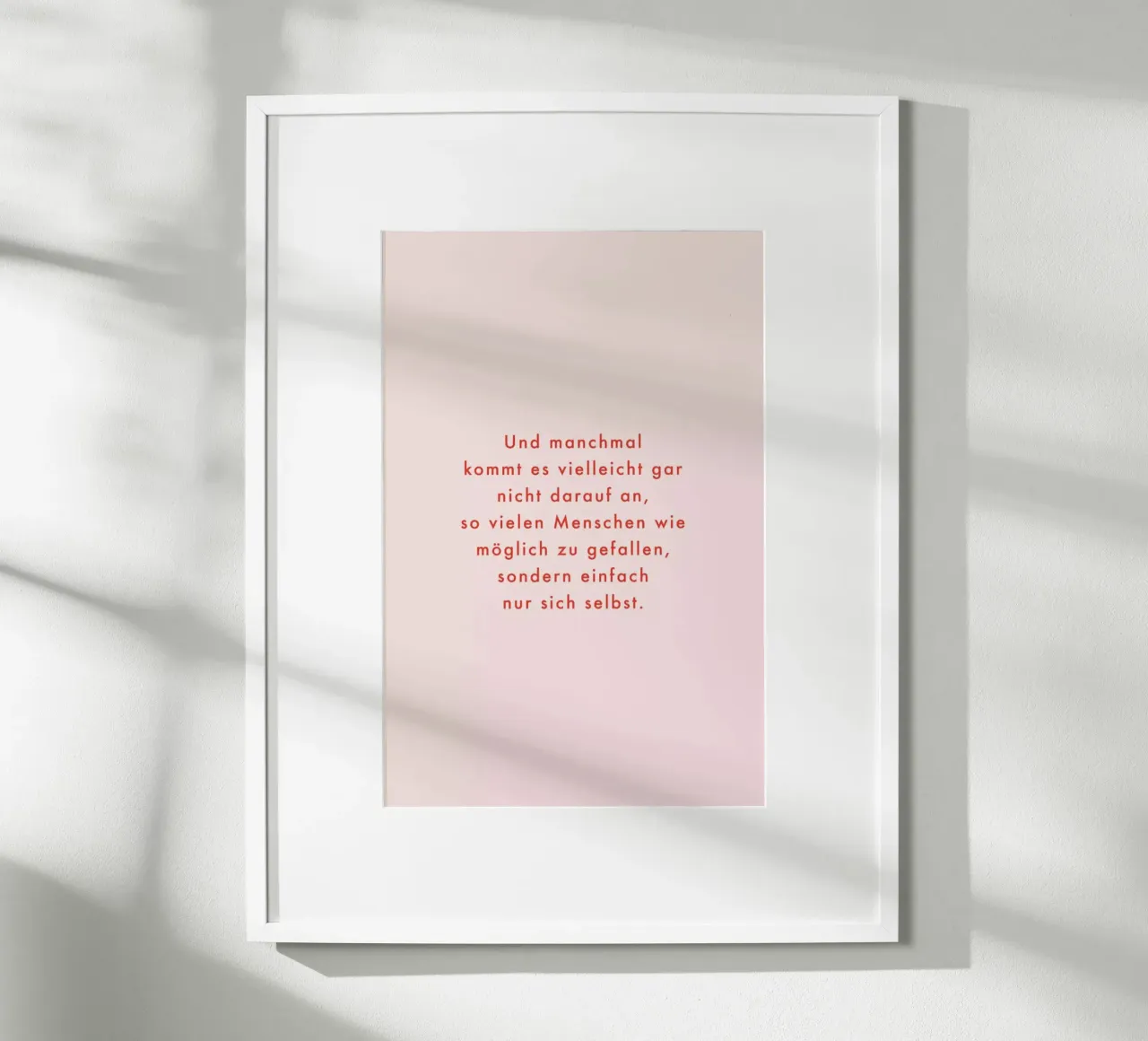Selbstliebe poster con telaio in plastica da vonkopfbisfuss x JUNIQE
