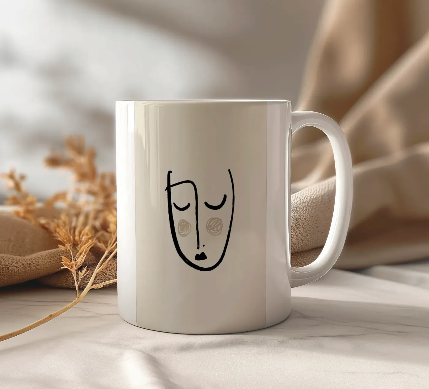 Blush ceramic mug by Pure
