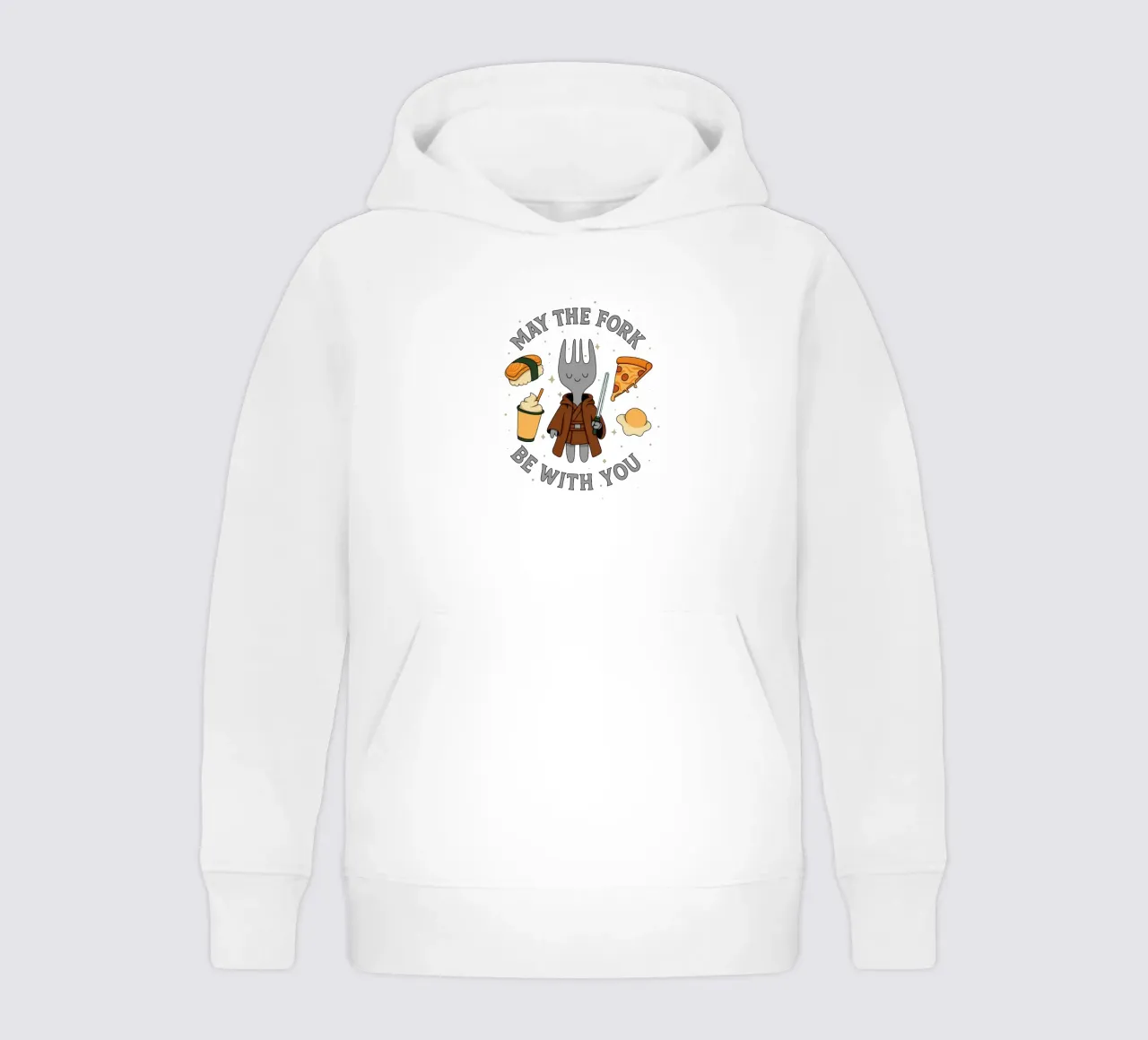 May the Fork be with you kids hoodie by Loobs