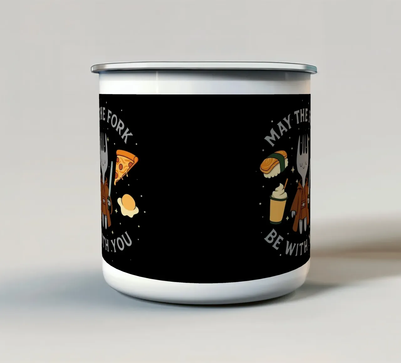Che la forchetta sia con voi tazza in smalto da Loobs