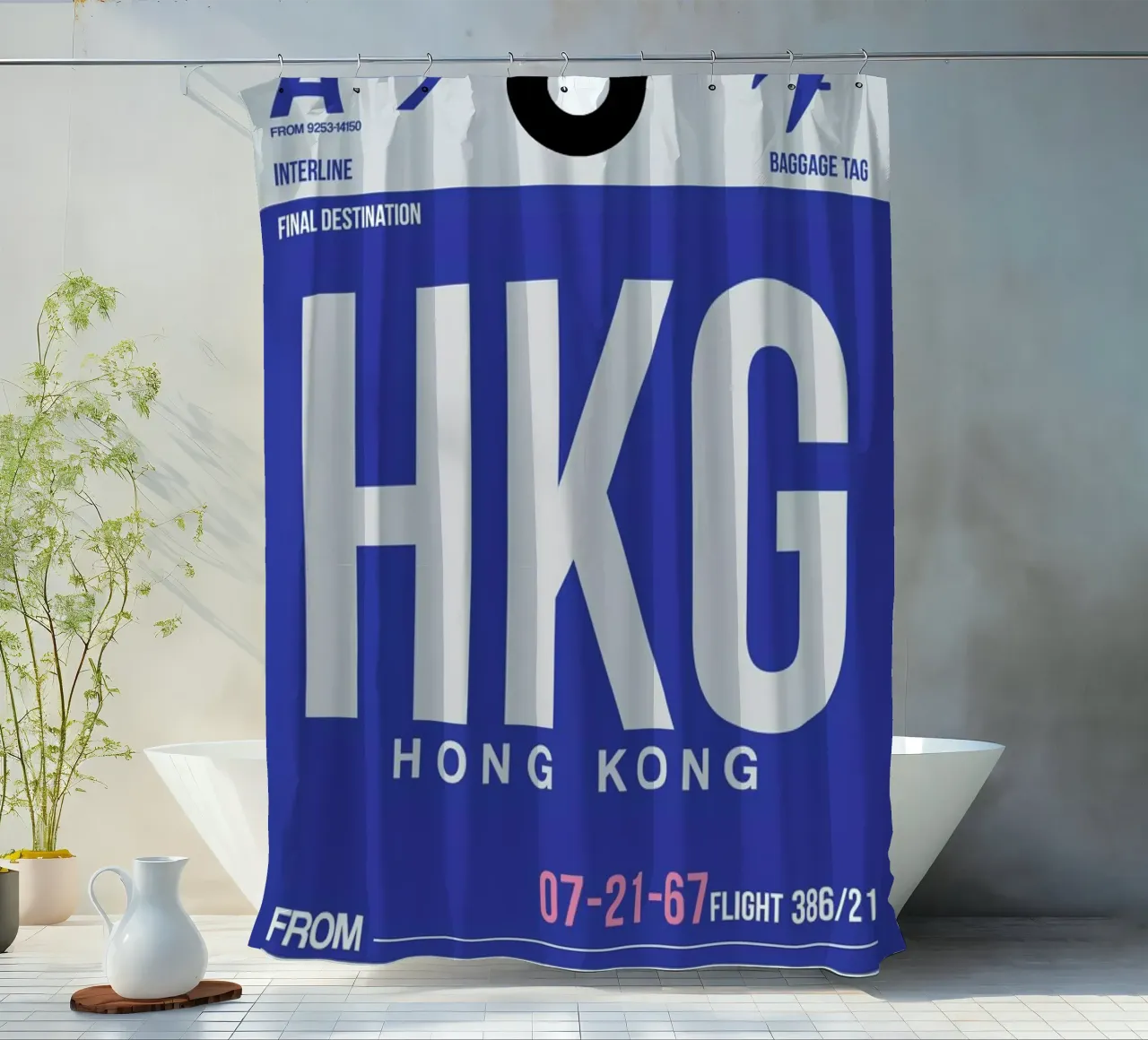 HKG-Hongkong shower curtain by Naxart