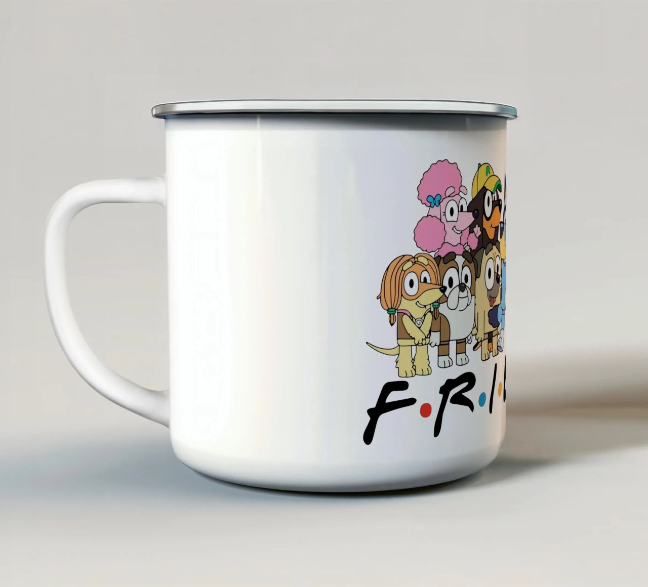 Amici azzurri tazza in smalto da Alishasteel
