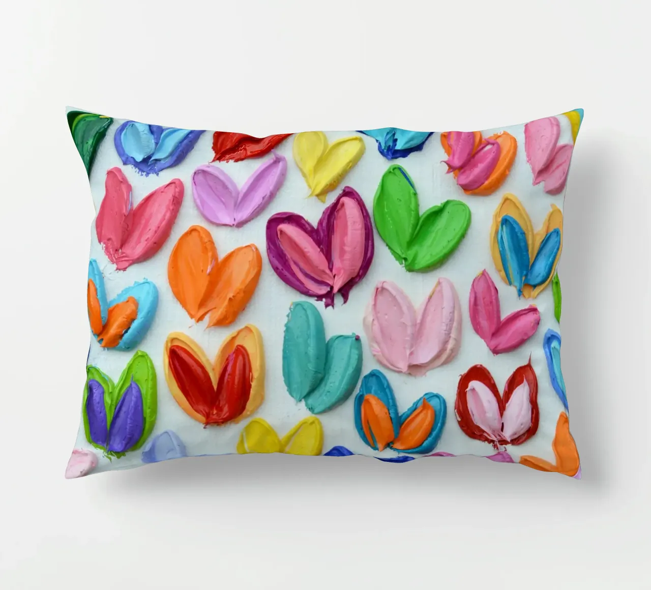 Polka Daub Heart Confetti cuscino da annmariecoolick
