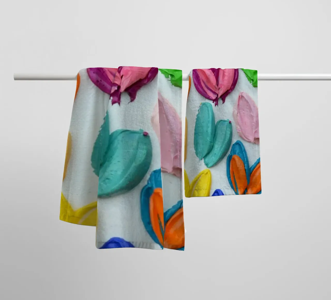 Polka Daub Heart Confetti towel by annmariecoolick