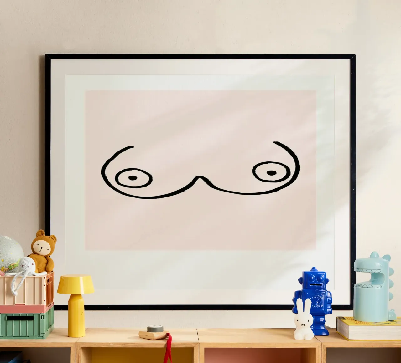 Busenfreunde No. 4 poster con telaio in legno da typealive