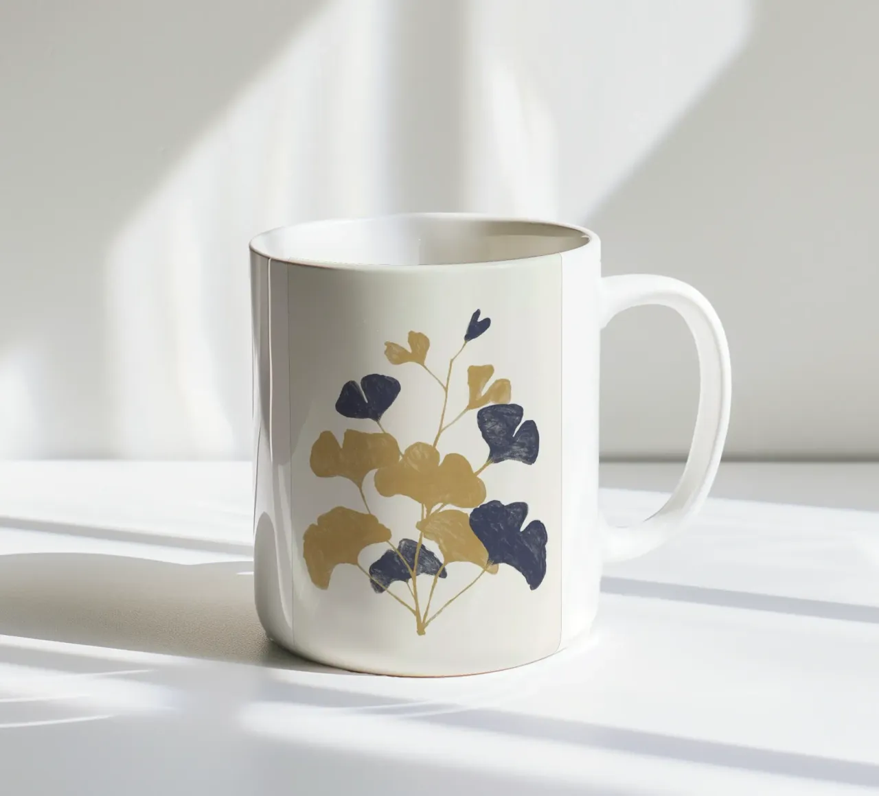 Golden Gingko tazza in ceramica da Florent Bodart