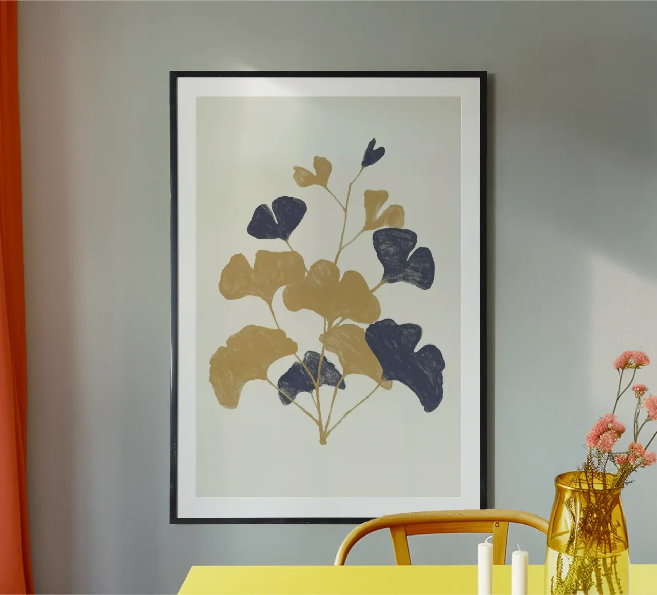 Golden Gingko Poster von Florent Bodart