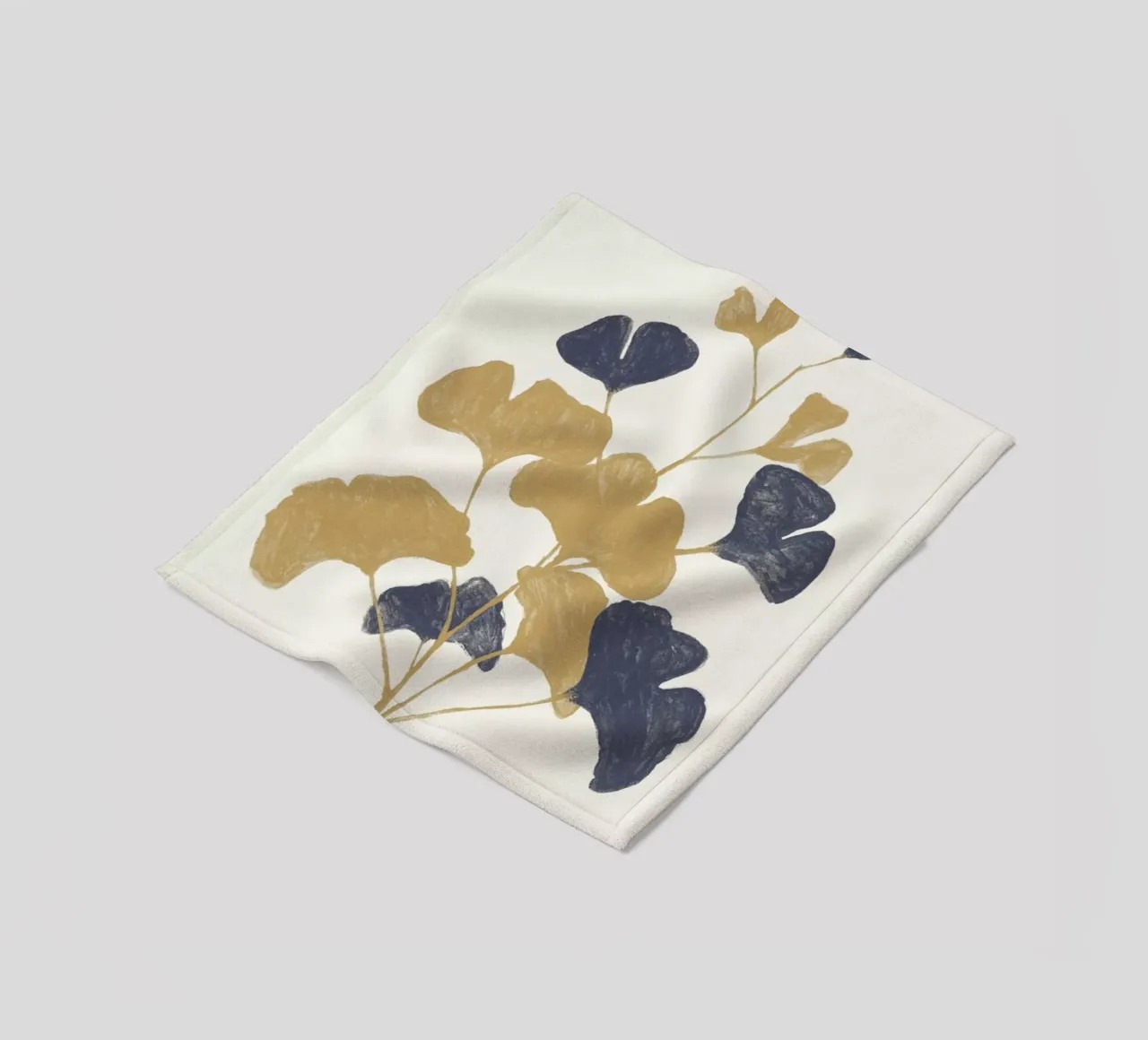 Golden Gingko fleece blanket by Florent Bodart