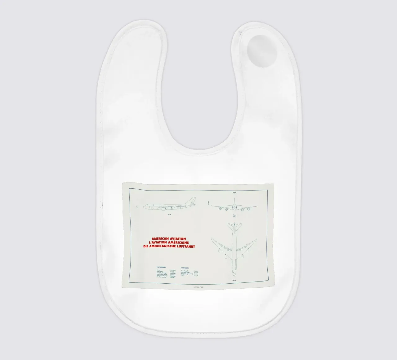 Technical Drawing 747 babero de Marc Schulthess
