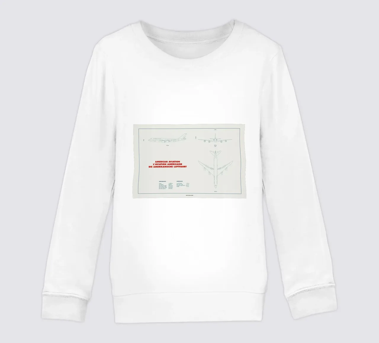 Technical Drawing 747 felpa bambino da Marc Schulthess