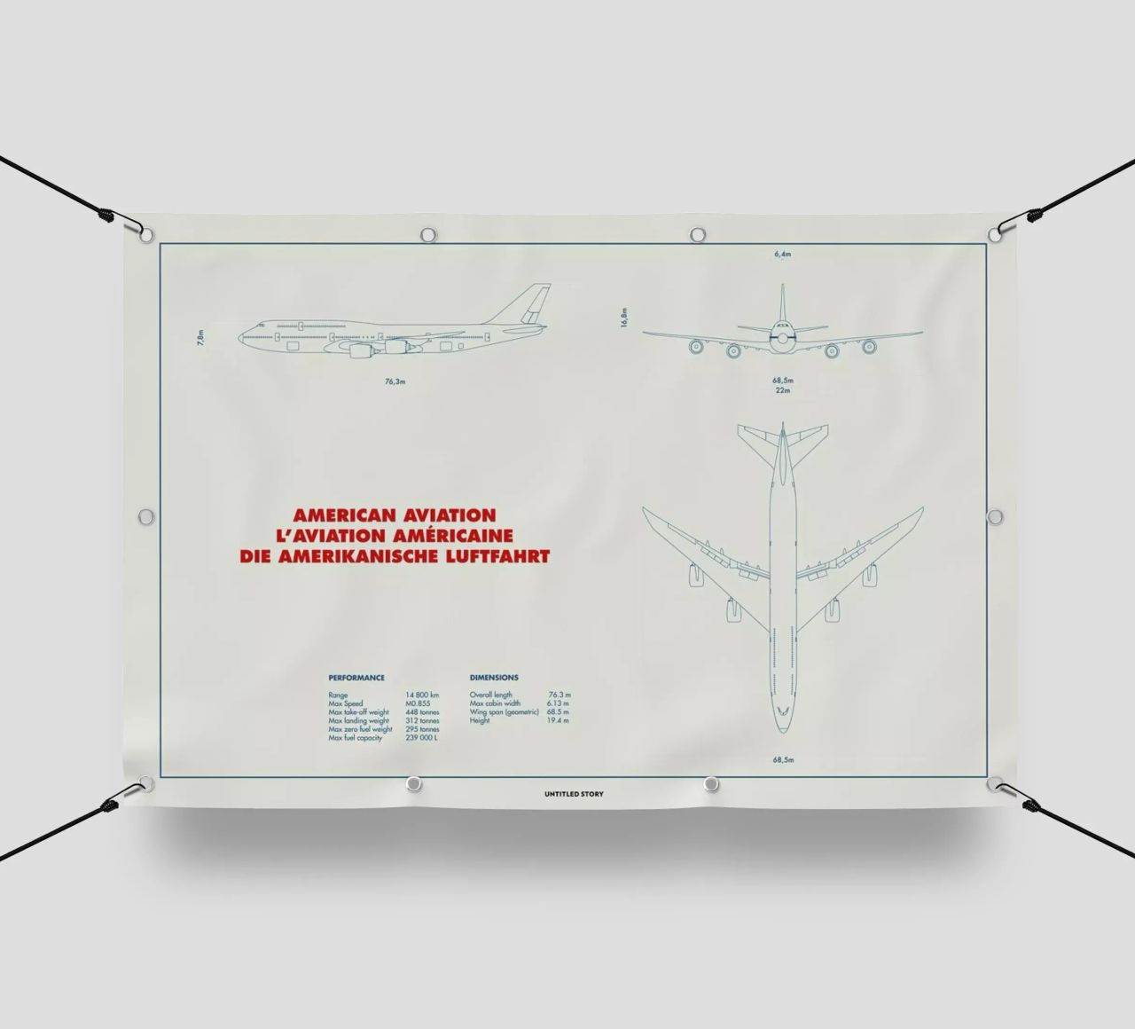 Technical Drawing 747 telo in pvc da Marc Schulthess