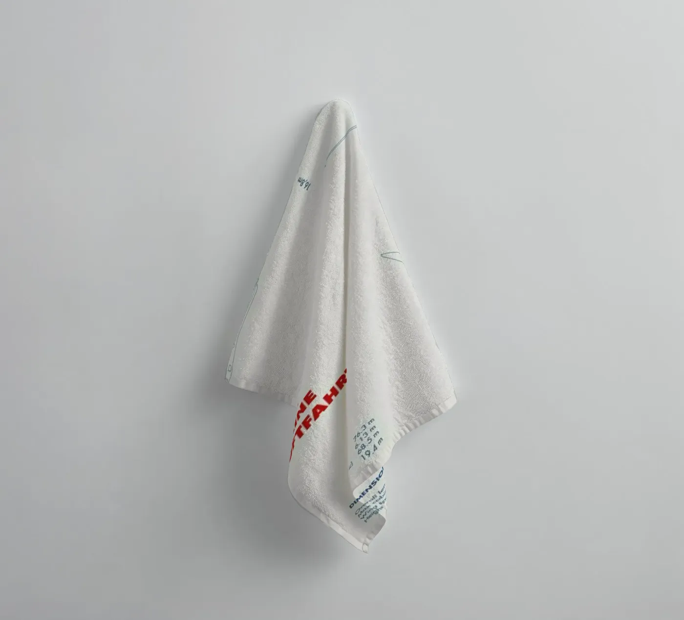Technical Drawing 747 badhanddoek van Marc Schulthess