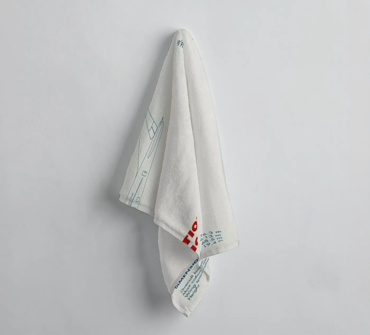Technical Drawing 747 badhanddoek van Marc Schulthess
