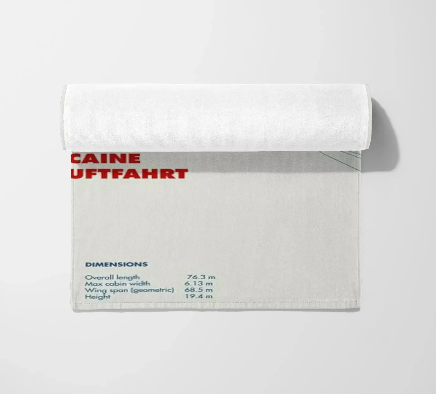 Technical Drawing 747 beach towel by Marc Schulthess