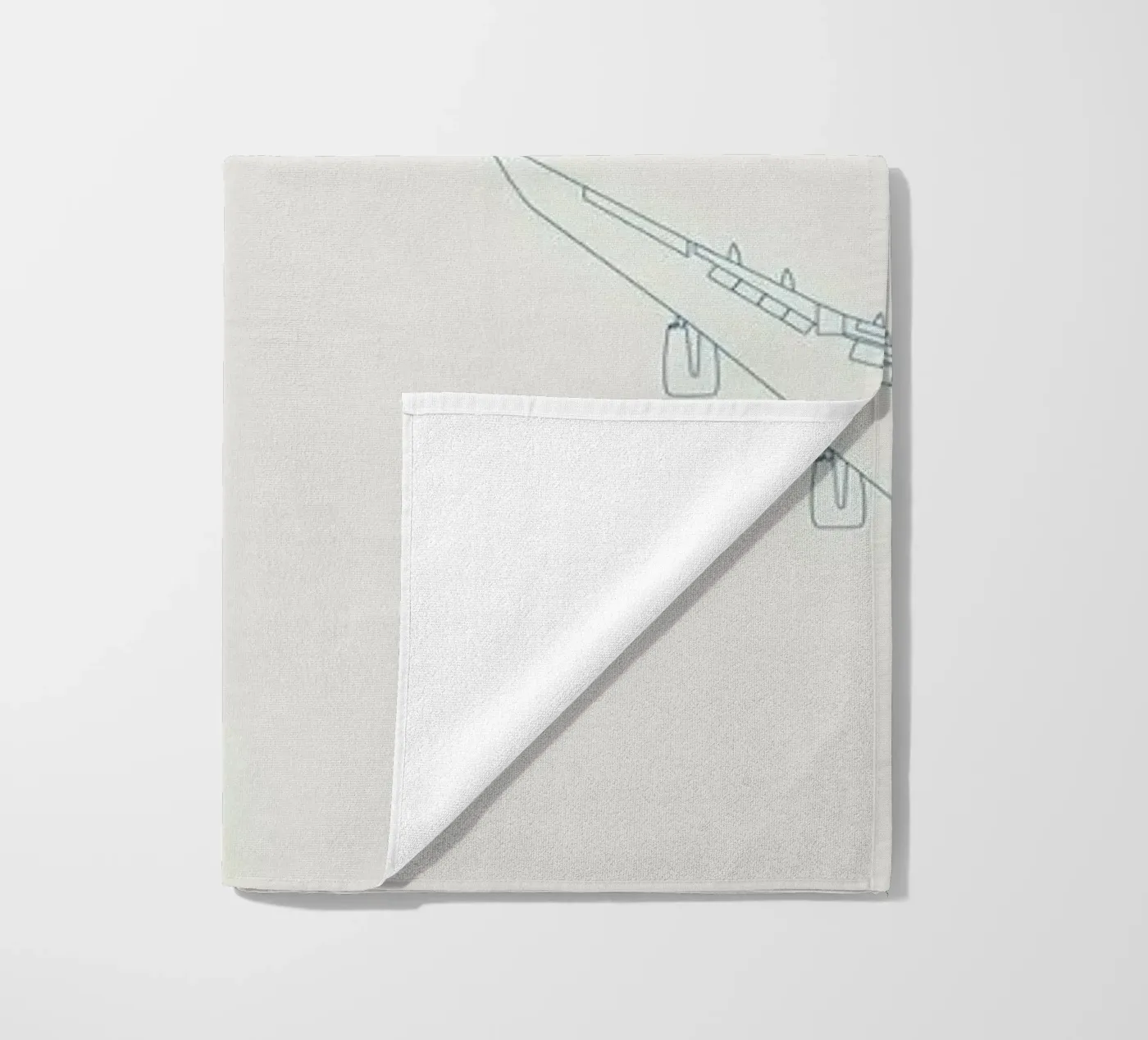 Technical Drawing 747 beach towel by Marc Schulthess