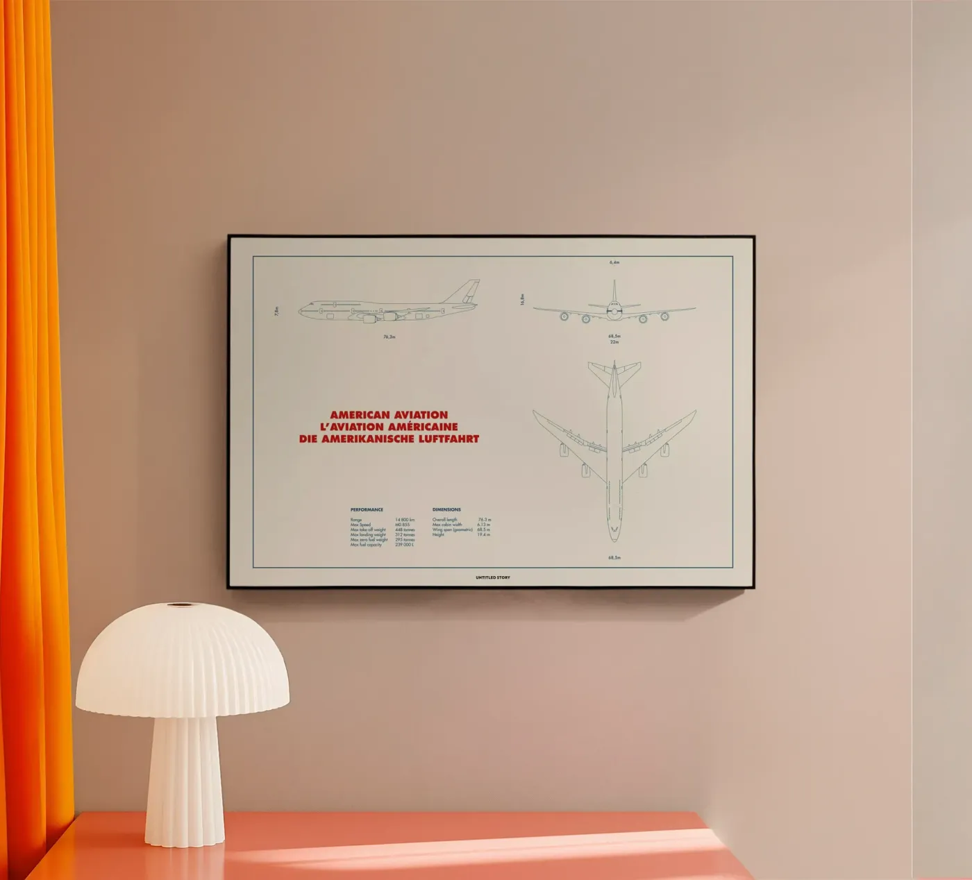 Technical Drawing 747 plexiglass da Marc Schulthess