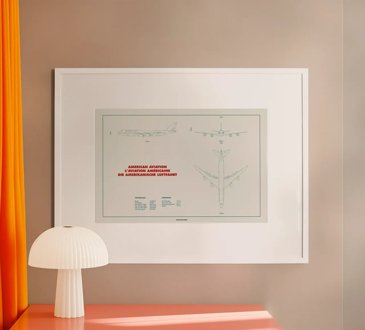 Technical Drawing 747 poster da Marc Schulthess