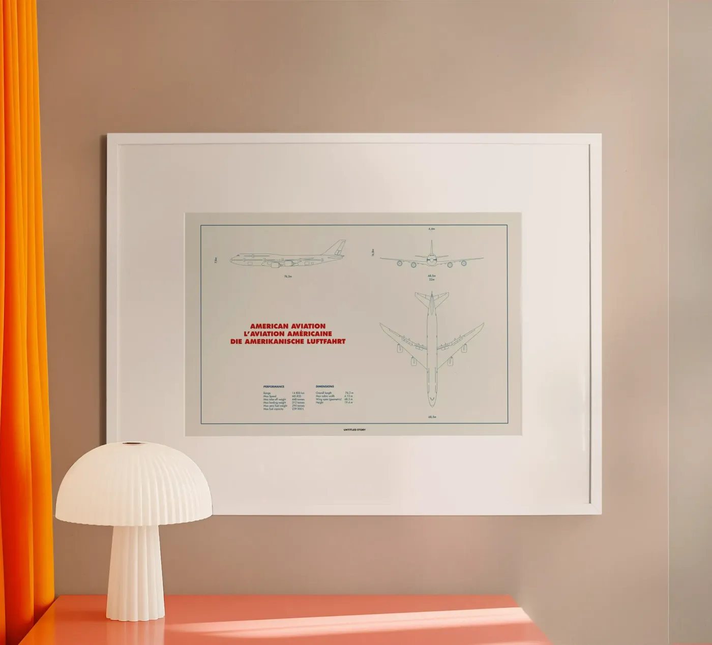 Technical Drawing 747 poster da Marc Schulthess
