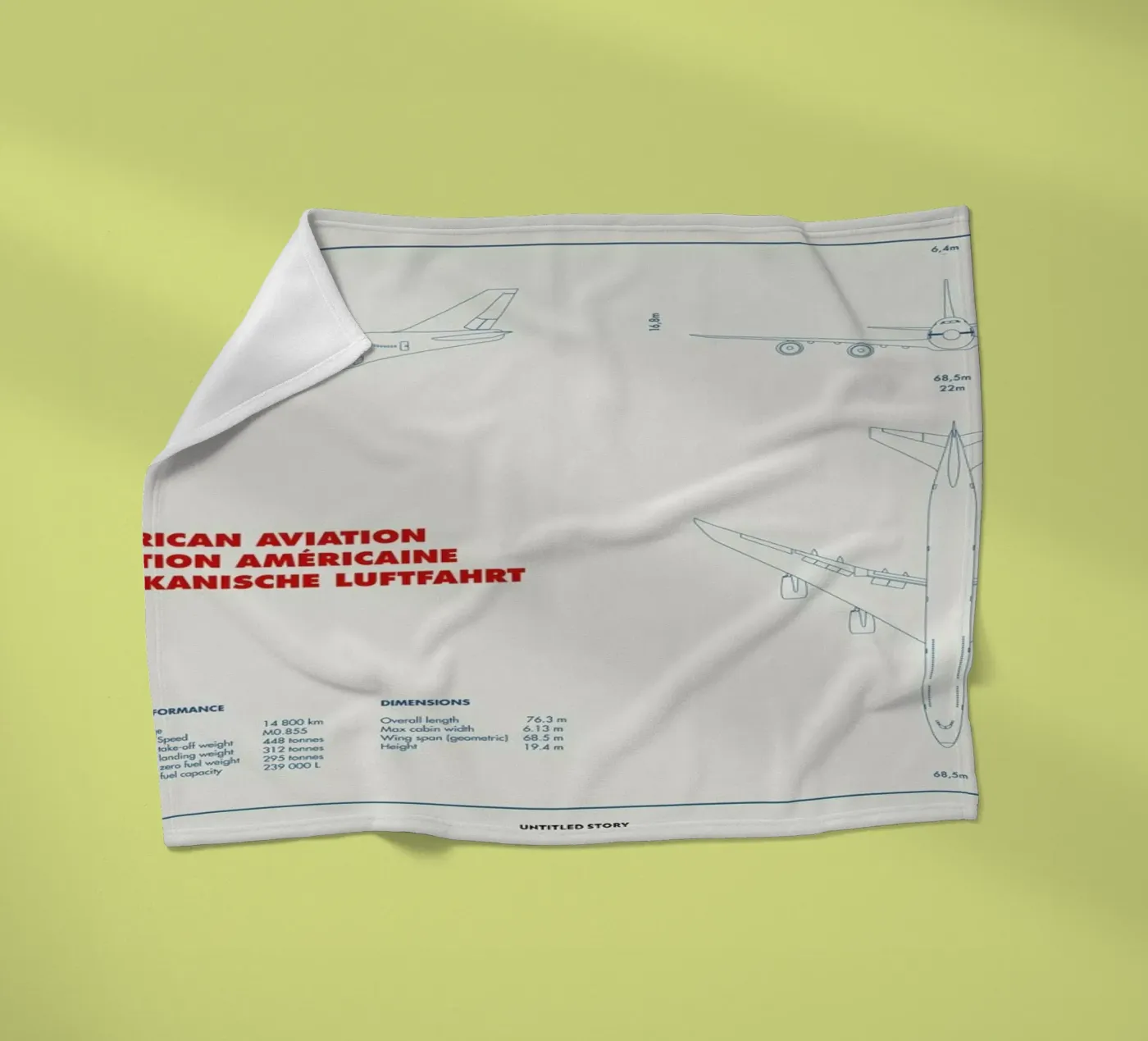 Technical Drawing 747 coperta in pile da Marc Schulthess